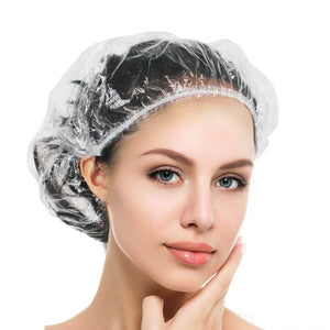 Disposable Shower Caps Plastic Hair Cover - Golden Girl Cosmetics