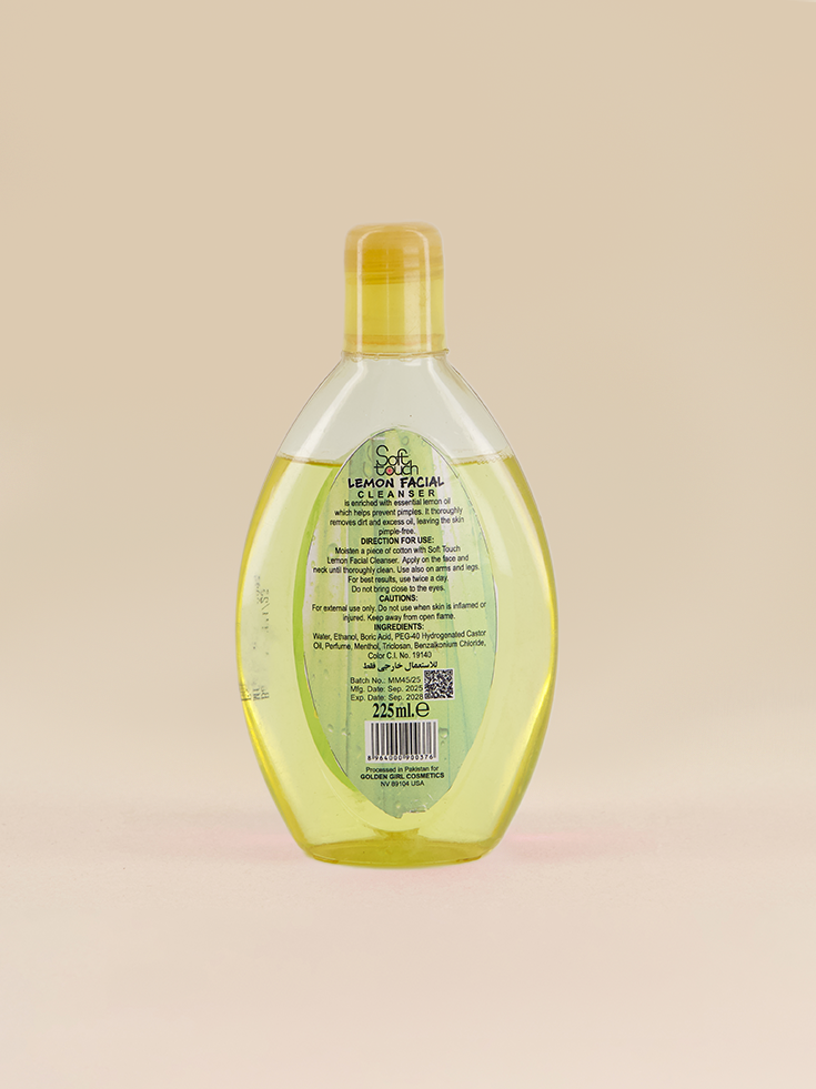 Lemon Facial Cleanser 225ml - Golden Girl Cosmetics