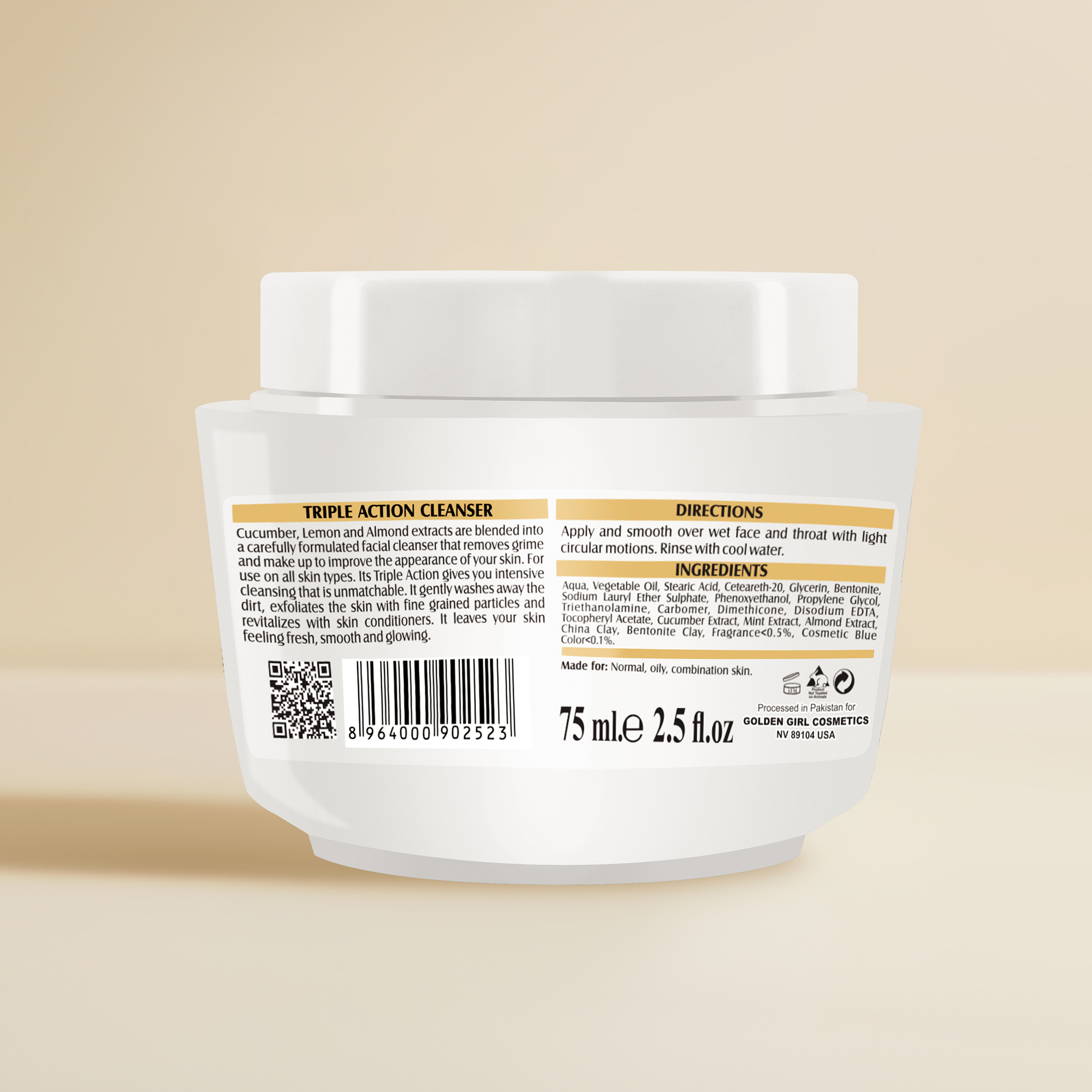 Triple Action Cleanser - Golden Girl Cosmetics
