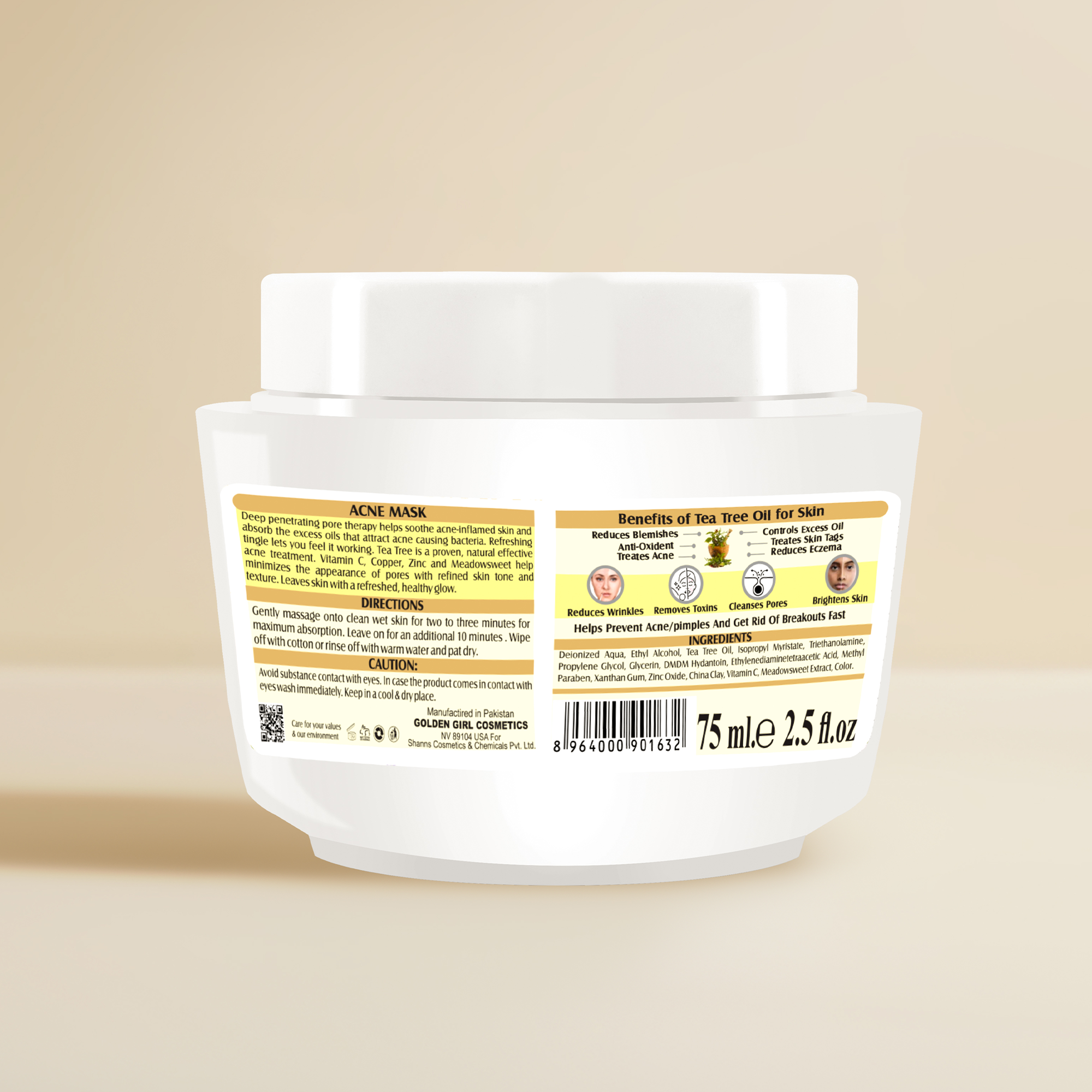 Acne Mask - Golden Girl Cosmetics