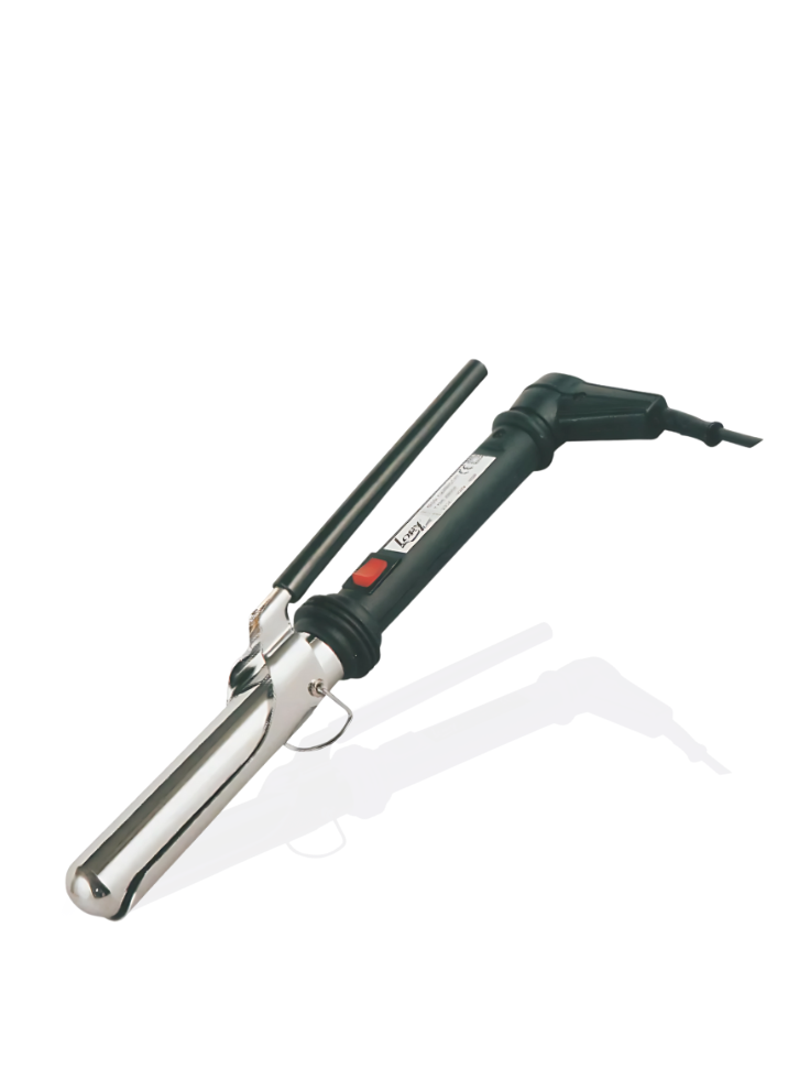 Soldering iron on a white background with a brand logo in the corner.