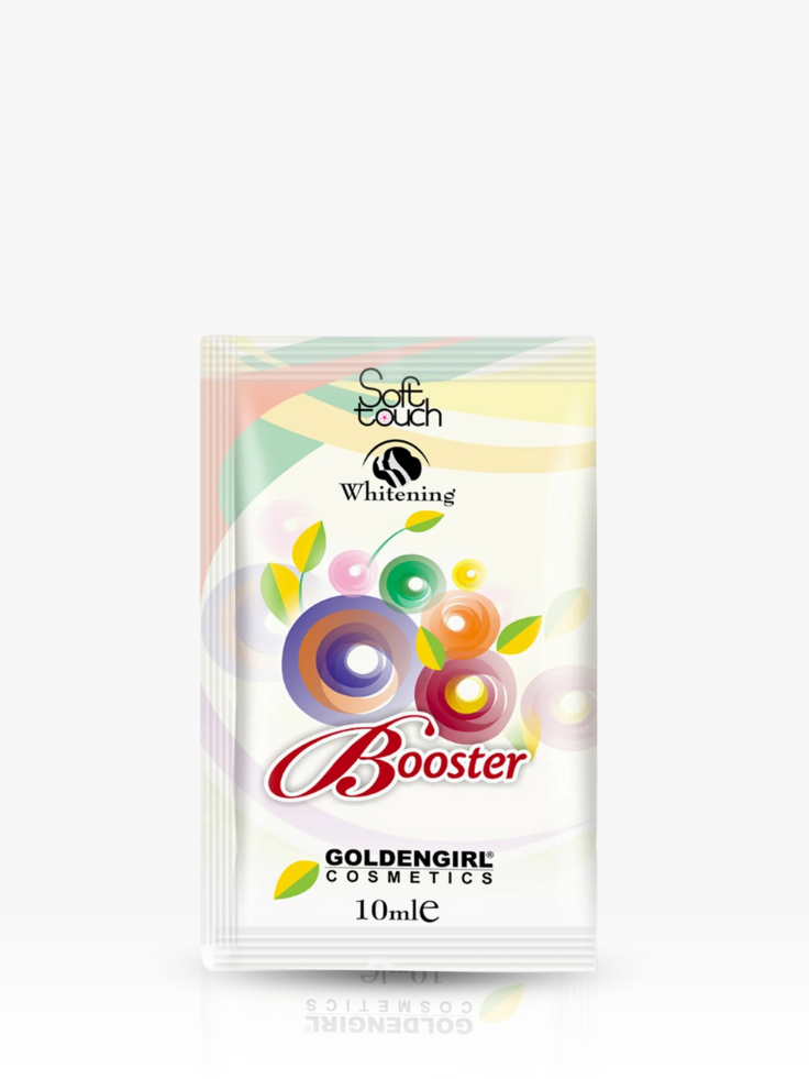 Cosmetic booster pack by Goldengirl Cosmetics on a white background