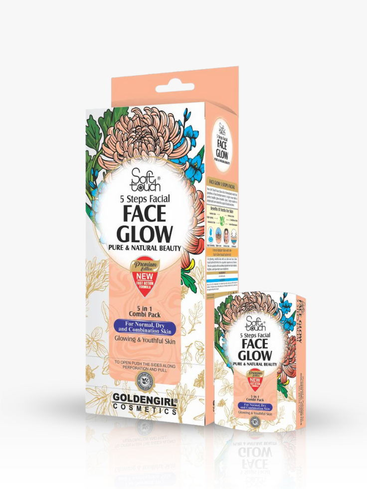 Goldengirl Cosmetics 5 Steps Facial Face Glow packaging on a white background