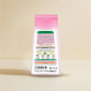 Back view of a skincare product packaging with text and icons on a beige background