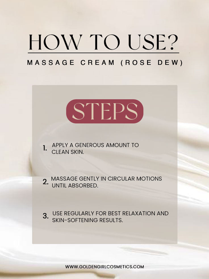 Massage Cream (Rose Dew) 500gm - Golden Girl Cosmetics
