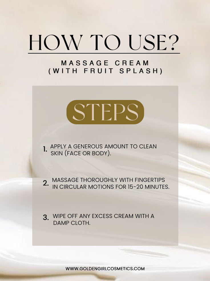 Massage Cream (With Fruit Splash) 500gm - Golden Girl Cosmetics