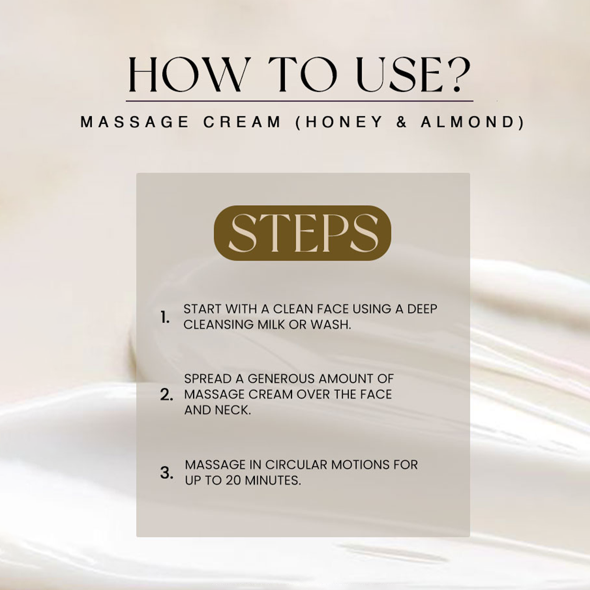 Massage Cream (Honey & Almond) - Golden Girl Cosmetics