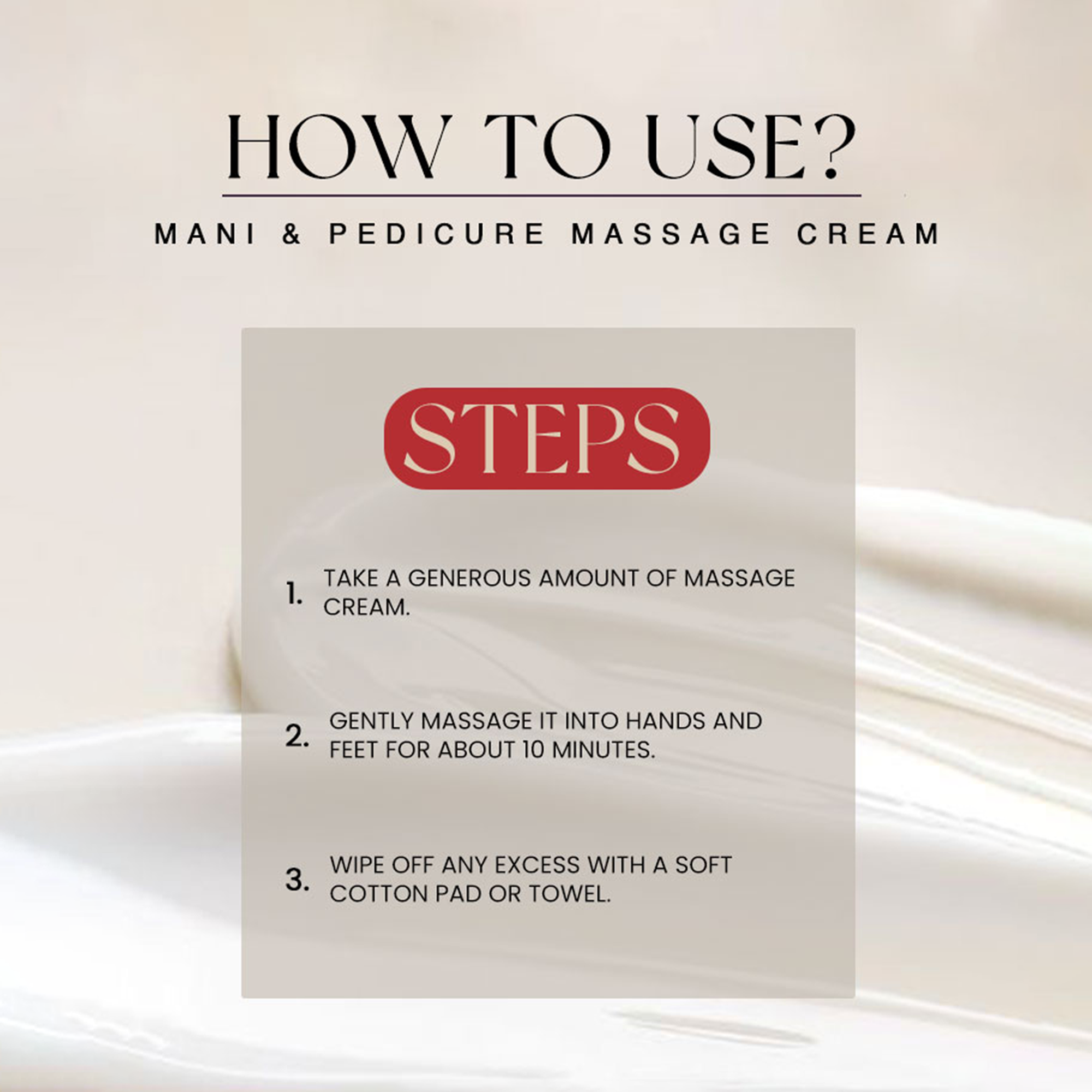 Mani & Pedicure Massage Cream - Golden Girl Cosmetics
