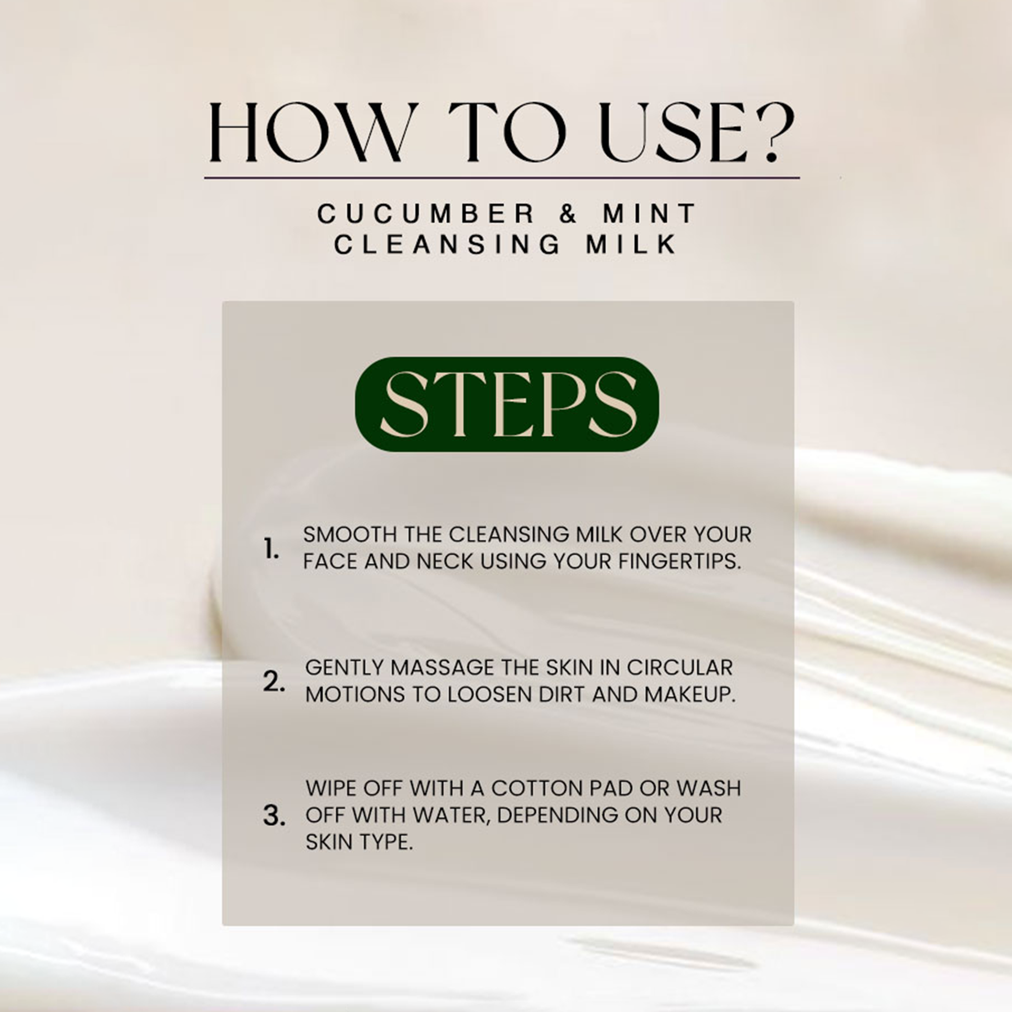 Cleansing Milk Cucumber & Mint - Golden Girl Cosmetics