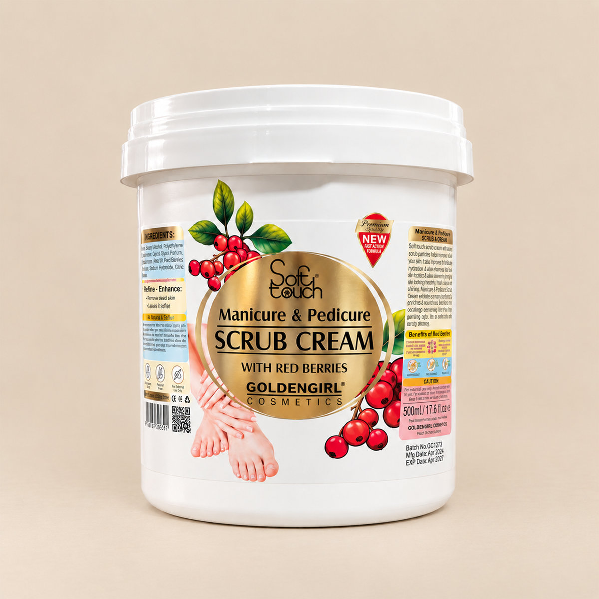 Manicure & Pedicure Scrub Cream - Golden Girl Cosmetics
