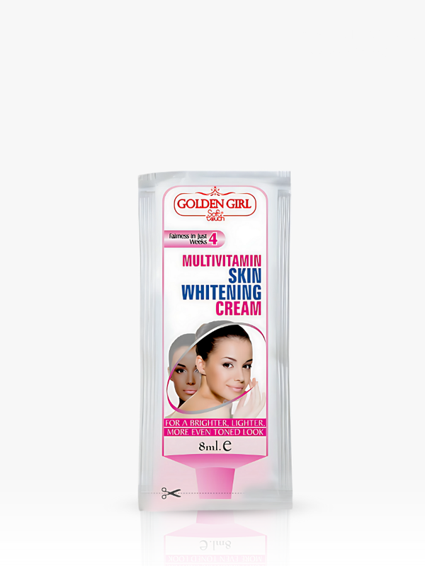 Packaging of Golden Girl Multivitamin Skin Whitening Cream on a white background