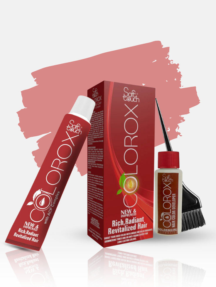 Colorbox hair dye products including a box, tube, and bottle on a white background.