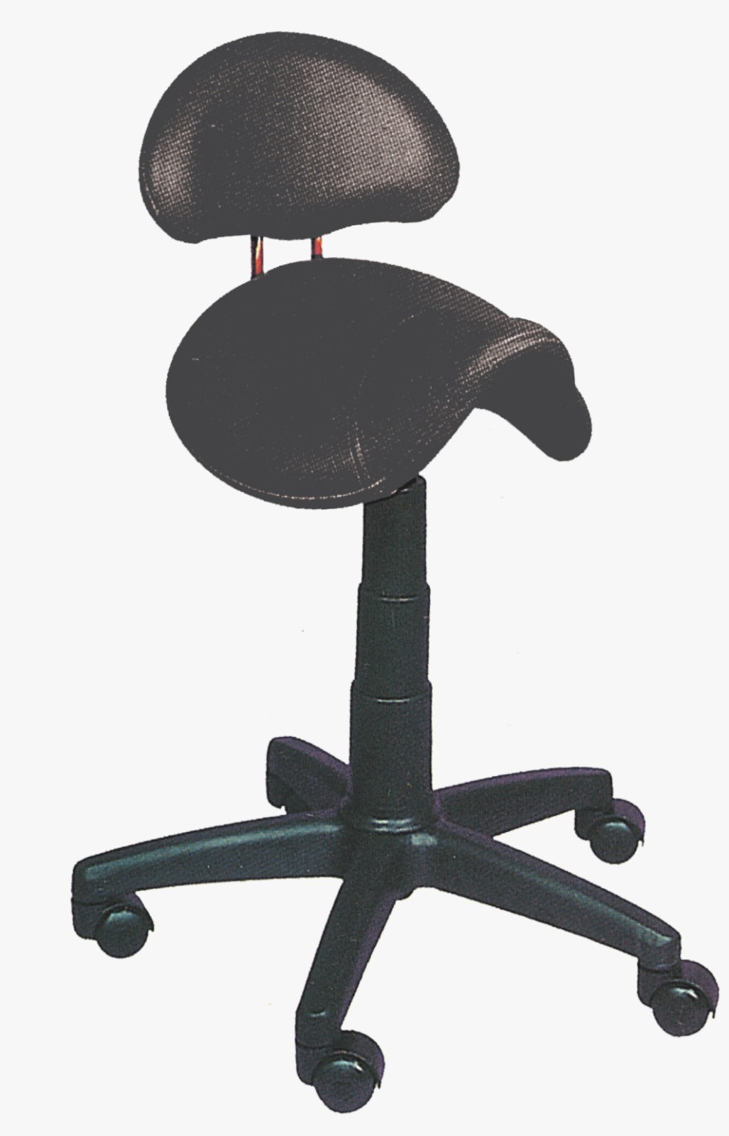 Pedicure chair and spa stool model GG-364 with cushioned seat and backrest on caster wheels.