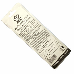“6-inch professional hair cutting scissors with sharp stainless steel blades.”