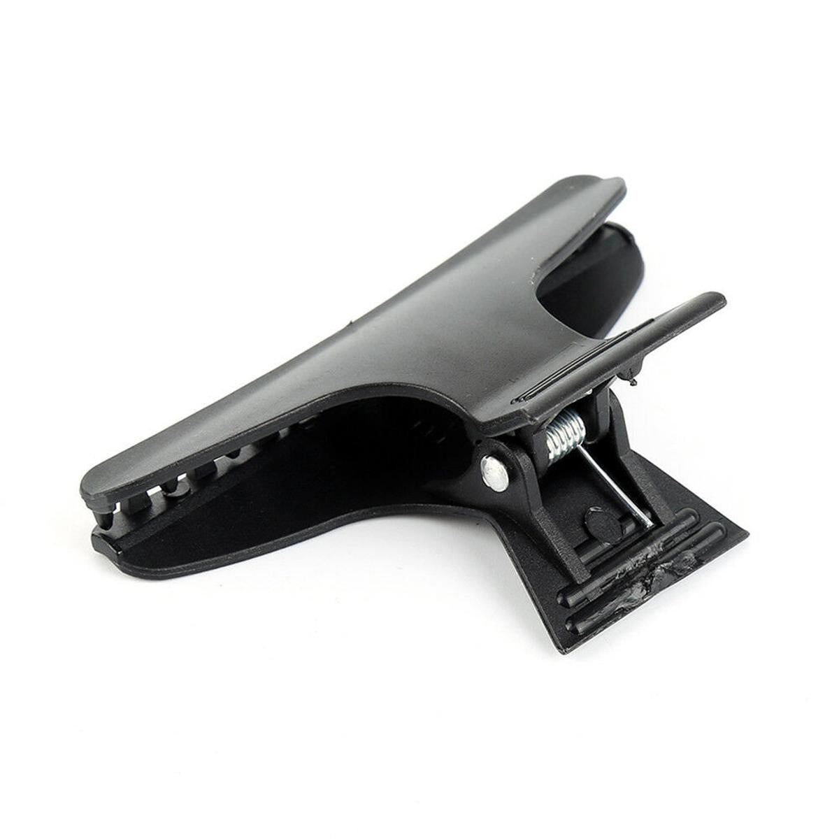 A single black butterfly hair clip with a metal alligator clip mechanism.
