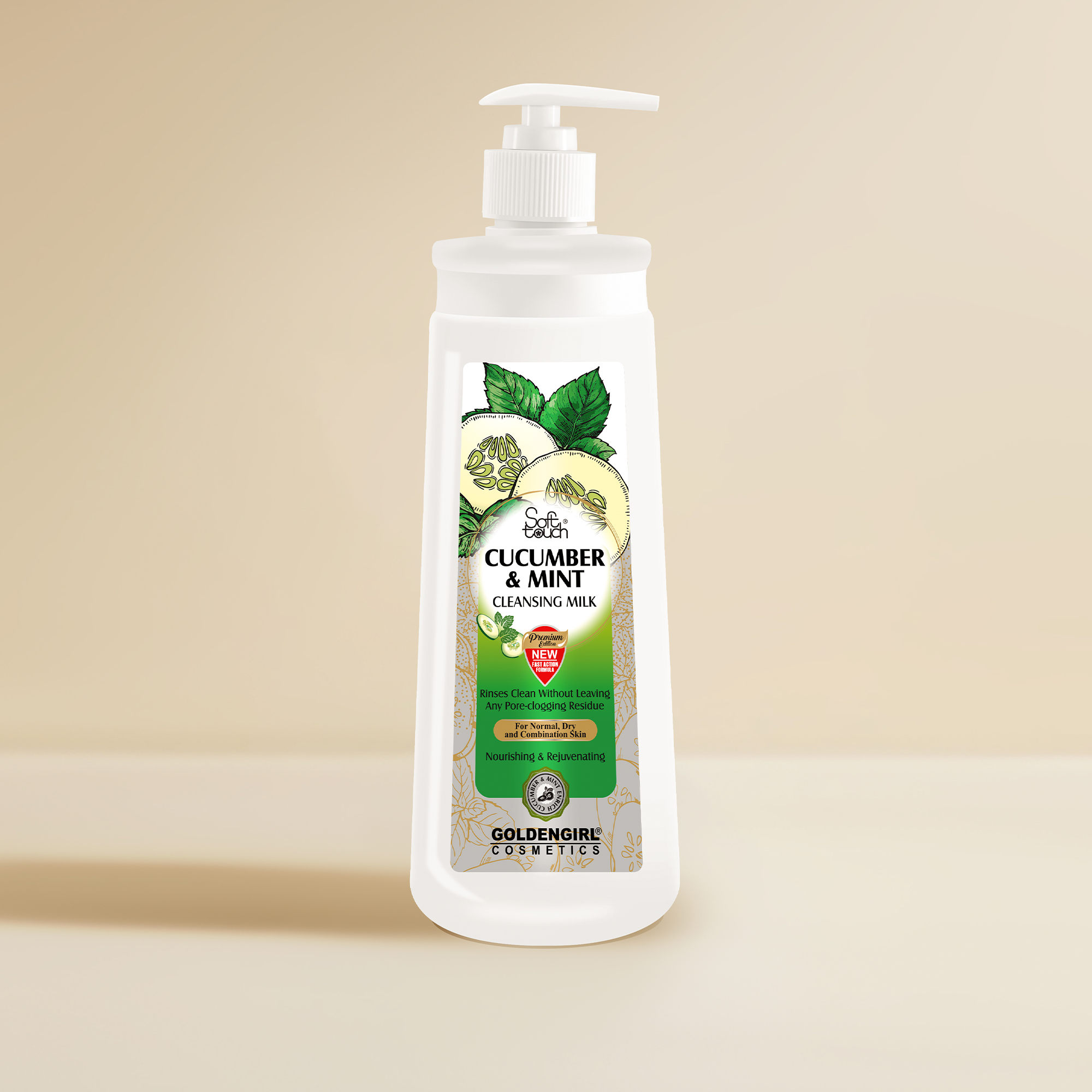 Cleansing Milk Cucumber & Mint - Golden Girl Cosmetics