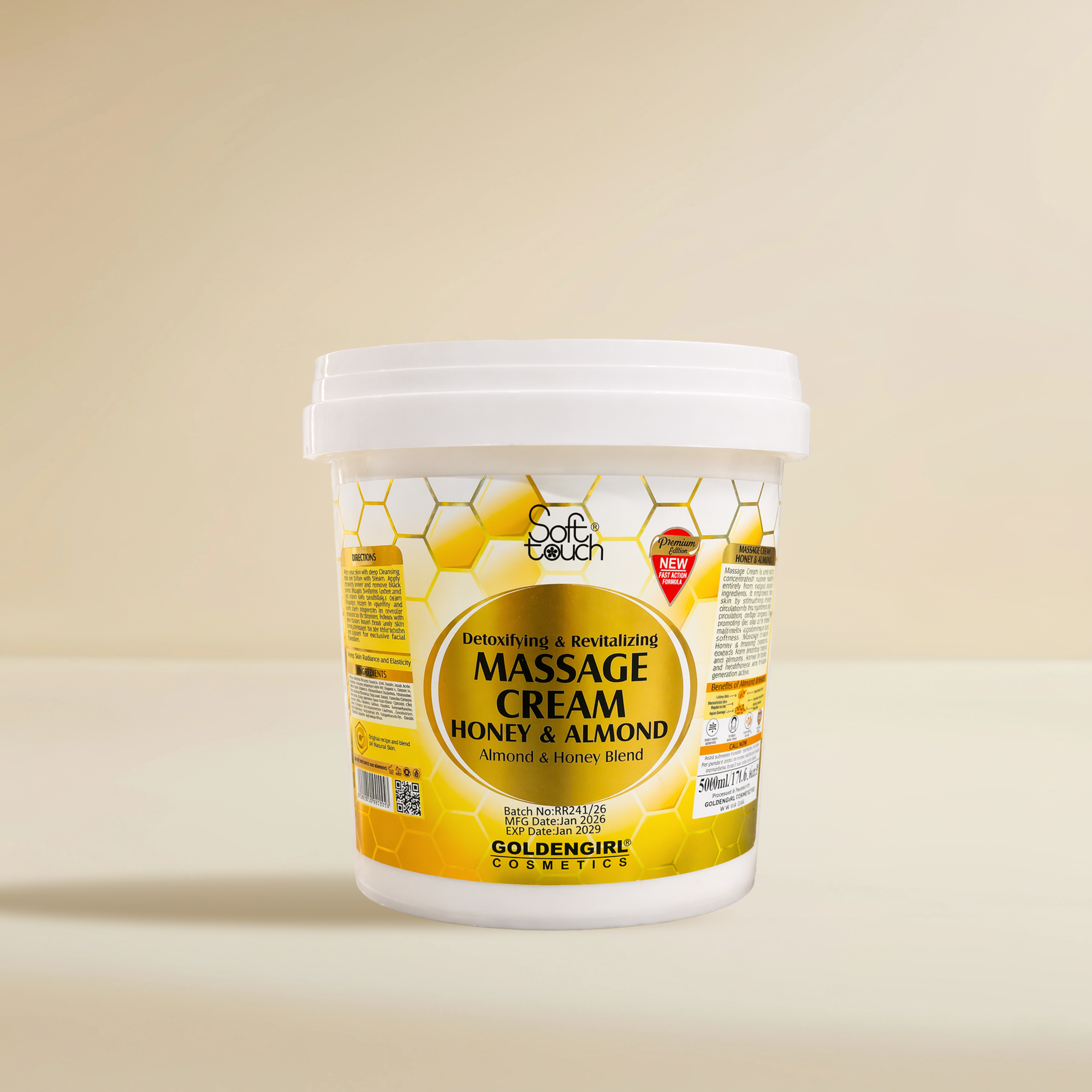 Massage Cream (Honey & Almond) - Golden Girl Cosmetics
