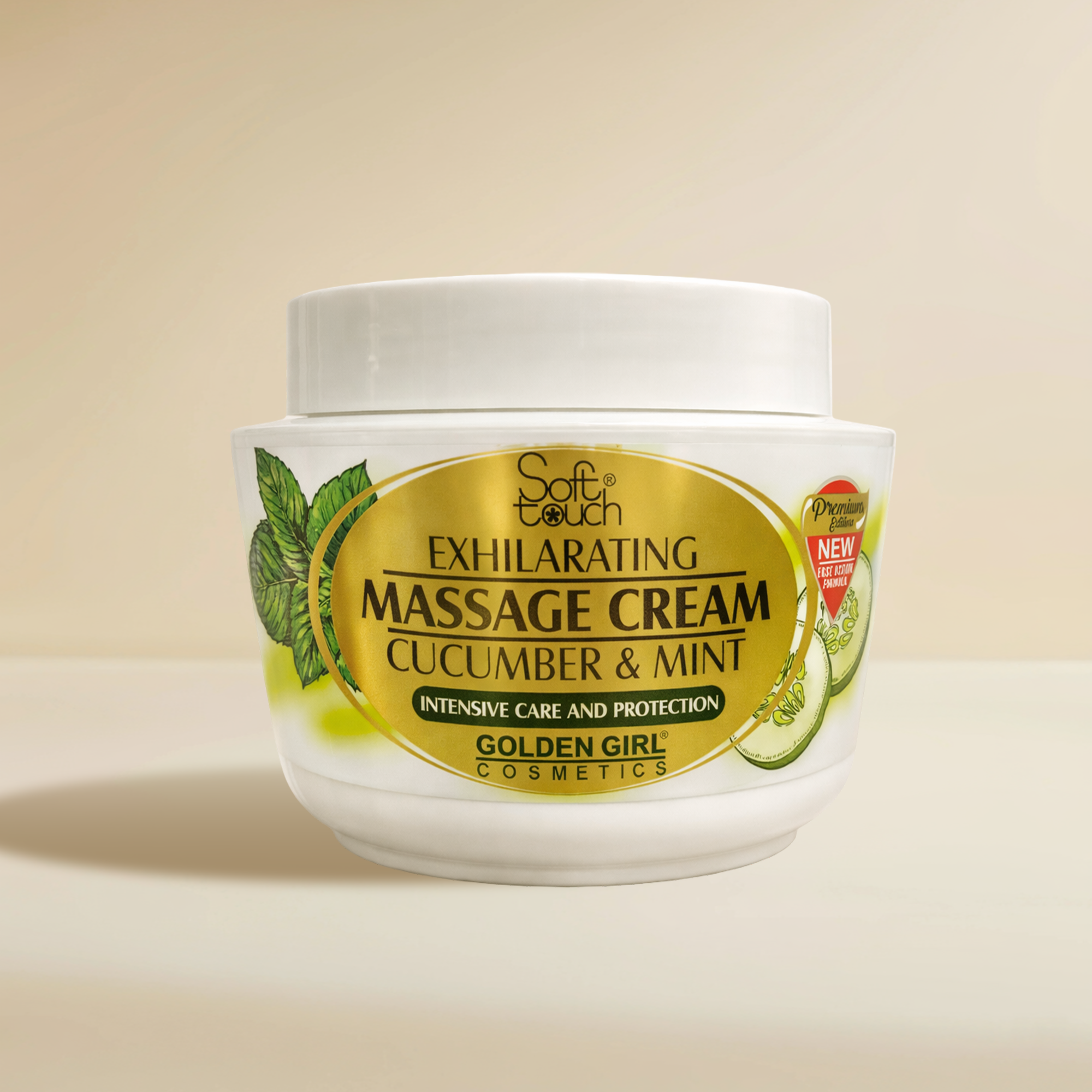 Massage Cream Cucumber & Mint - Golden Girl Cosmetics